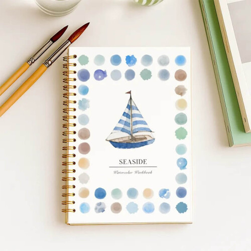 Beginner Watercolor Workbook 6.5x9in Lay-Flat 120lb Paper 2