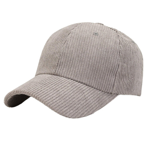 Corduroy Baseball Cap Solid Color Adjustable Peak Hat