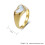 Stainless Steel Heart Shell Ring Gold Size 6 2