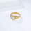 Stainless Steel Heart Shell Ring Gold Size 6 4