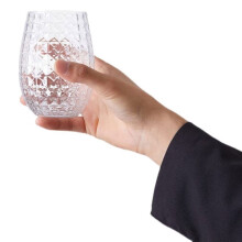 Clear Plastic Wine Glasses 12 Oz Stemless Unbreakable