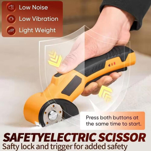 Cordless Electric Scissors Rechargeable Rotary Cutter 1pc 2