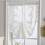 Floral Drawstring Curtains Rod Pocket Sheer Lace Blackout 3