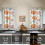Pumpkin Pattern Kitchen Curtains Set of 2 - Semi-Sheer 2