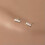 Sterling Silver 925 Triple Clear Crystal Stud Earrings 2