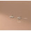 Sterling Silver 925 Triple Clear Crystal Stud Earrings 3