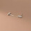 Sterling Silver 925 Triple Clear Crystal Stud Earrings 5