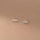 Sterling Silver 925 Triple Clear Crystal Stud Earrings 6