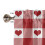 Red Heart Plaid Curtains Home Decor 2 pcs 2