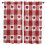 Red Heart Plaid Curtains Home Decor 2 pcs 3
