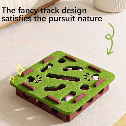 Interactive Cat Digging Box with Maze and 2 Bell Balls 2