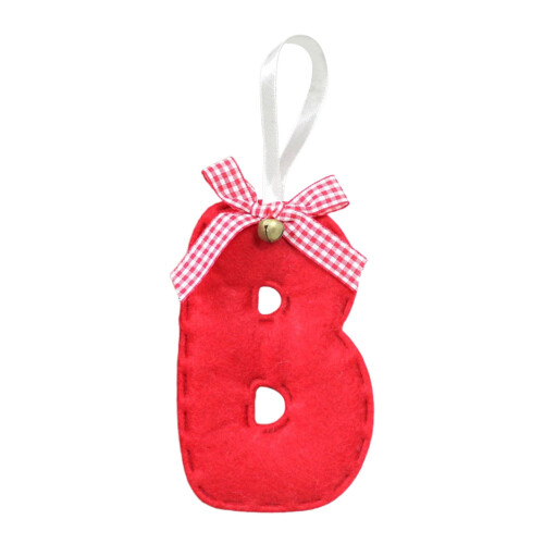 Décorations de Noël en feutrine rouge, lettres A-Z, 26 pièces 1