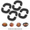 Black Silicone Pot Handle Sleeve 4 pcs 8