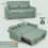Three-Way Two-Seater Sofa Bed - Green 5