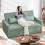Three-Way Two-Seater Sofa Bed - Green 3