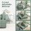 Three-Way Two-Seater Sofa Bed - Green 7