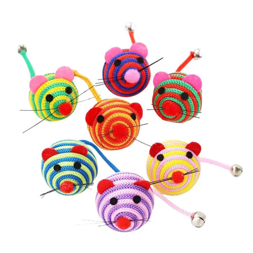 Interactive Plush Mouse Toy with Rattle Sound for Indoor