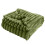 Ribbed Fleece Throw Blanket Green 78.7x70 in 1