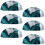 Cup Drawer Pulls White Teal Marble Shell Shape 6 pcs 1
