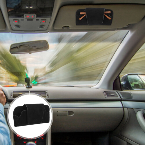 PU Visor Sunglasses Holder with Clip for Car 1