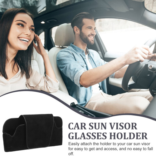 PU Visor Sunglasses Holder with Clip for Car 2