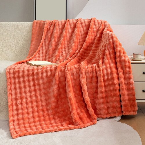 Orange Fluffy Blanket Ultra Soft 39x59 Inch