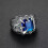 Men's Punk Stainless Steel Dragon Claw Ring Light Blue Size 6