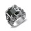 Men's Punk Stainless Steel Dragon Claw Ring Light Blue Size 8