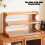 Wood Desk Organizer Shelf 3-Tier Brown 7