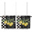 Lemon Farm Kitchen Curtains and Valance Set Black White 1