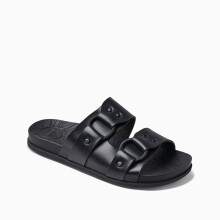 (7 UK, Black Night) Reef Womens Cushion Vera Cruz Vegan Leather Summer Flip Flops Slide Sandals