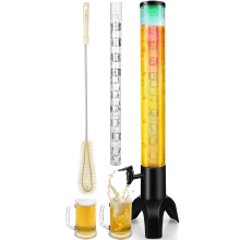 Mimosa Tower Drink Dispenser 3L with Ice Tube and LED Light
