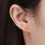 S925 Round Moissanite Stud Earrings 1 Pair 3