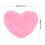 Coussin décoratif doux en forme de cœur rose 3
