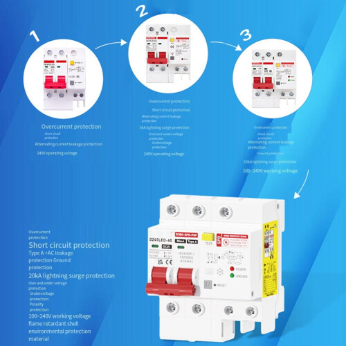 Type A RCCB 2P Flash Protection 30mA 120V/240V 30A 1