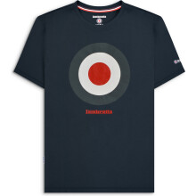 (3XL, Navy) Lambretta Mens Target Crewneck Short Sleeve T-Shirt Tee Top