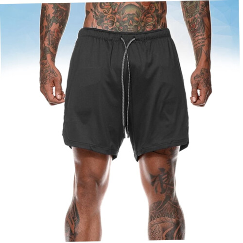 Men's Cotton Jogging Shorts Black 1 Pack 1