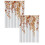 Fall Leaves Kitchen Curtains Orange Eucalyptus Tier 2 pcs 2