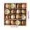 Christmas Tree Ornaments Red White Gold 16-Pack 6