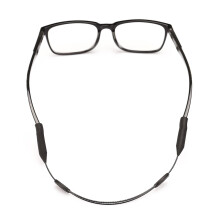 Adjustable Glasses Straps Black Silicone 1 Set