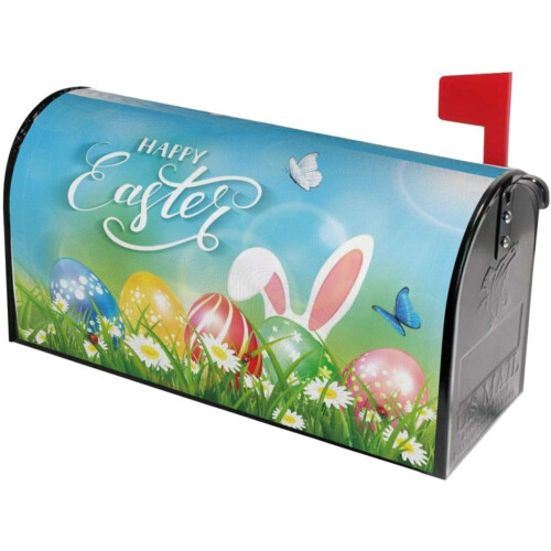 Easter Bunny Ears Mailbox Cover Waterproof Magnetic 25.5x21 1