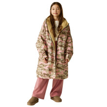 (5-9 Yrs, Quartz Pink Camo) Regatta Kids Spirit Of Adventure Hooded Waterproof Warm Drying Changing Robe