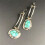 Boho Drop Earrings 925 Silver with Tourmaline 1 Pair 5