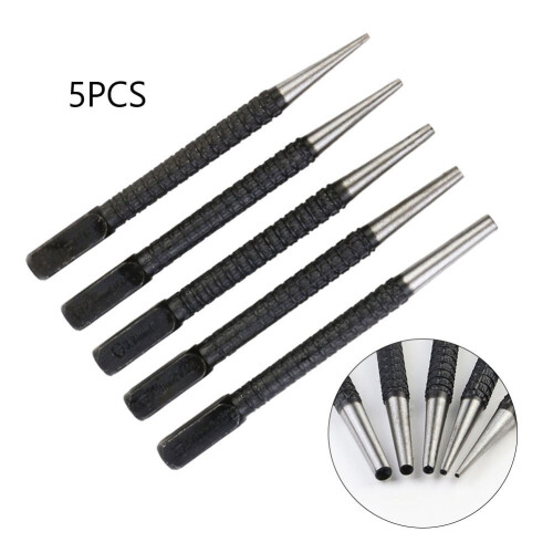 Nail Punch Set Knurled Square Center Punch 5 pcs 1