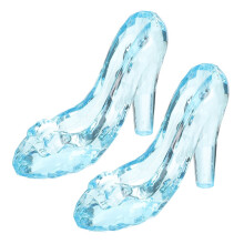 Crystal High Heel Shoe Charms for Kids Blue 2 Pcs