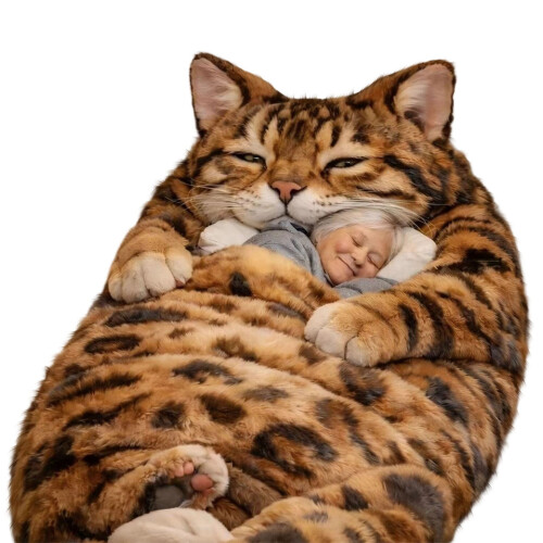 Plush Cat Envelope Sleeping Bag 31x68 inch 1