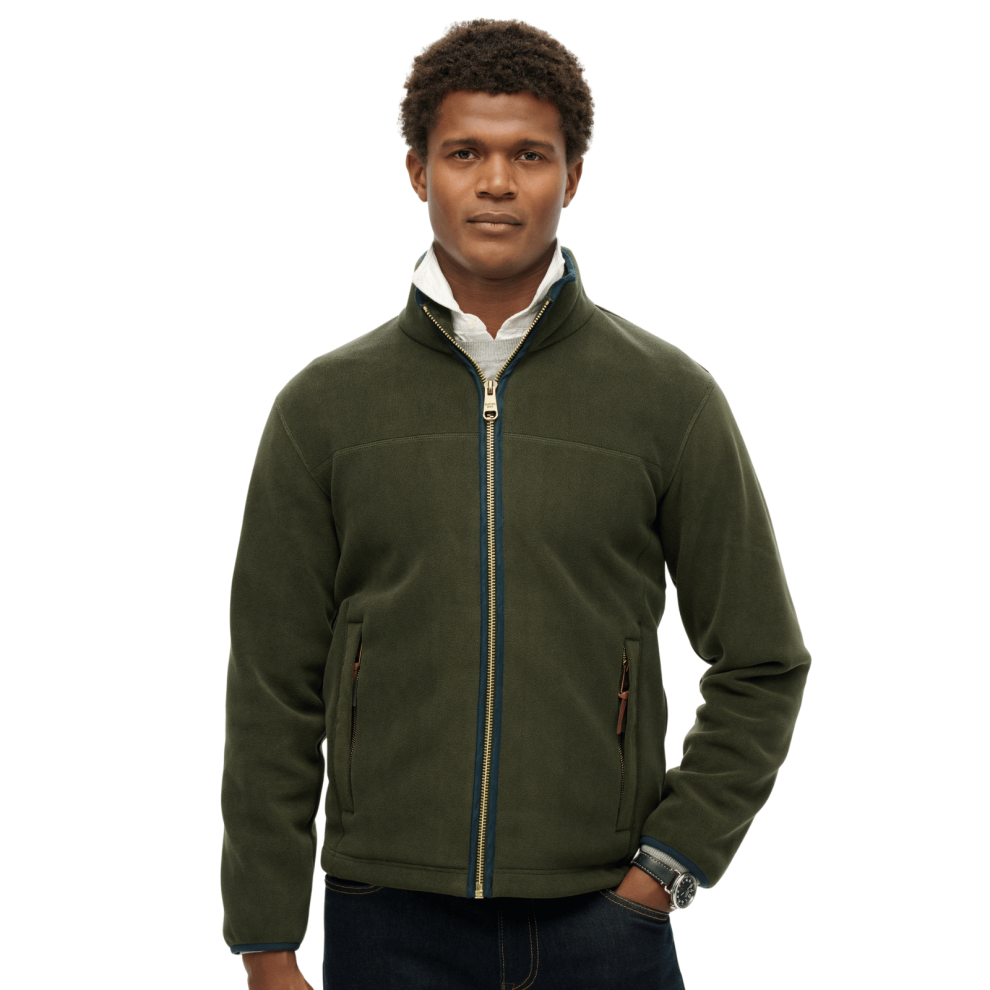 Superdry (2Xl, Olive Green) Mens Estate Full Zip Fleece