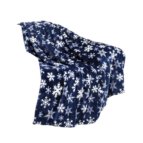 Christmas Plush Blanket Red Blue 39x51 Inch 1
