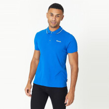 (L, Royal) Bench Mens Gruff Short Sleeve Twin Tipped Polo Shirt