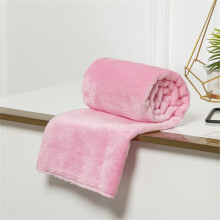 Flannel Throw Blanket 70x100cm Pink Super Soft Reversible